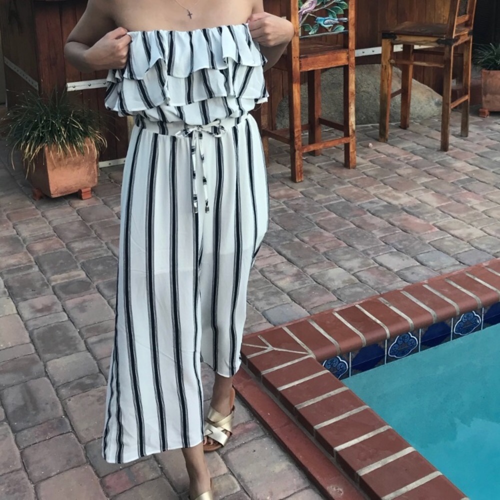 Striped zaful jumpsuit